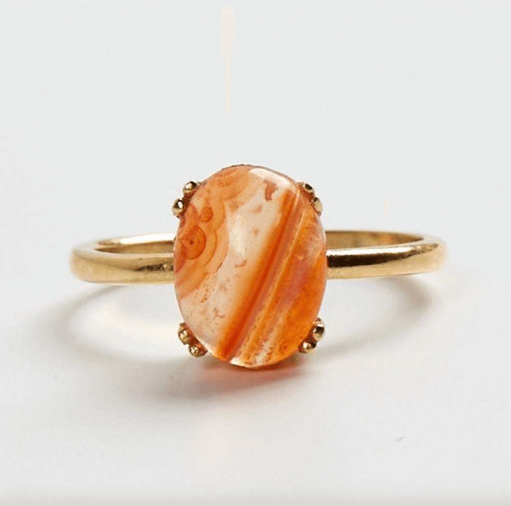 Carnelian Gemstone Ring