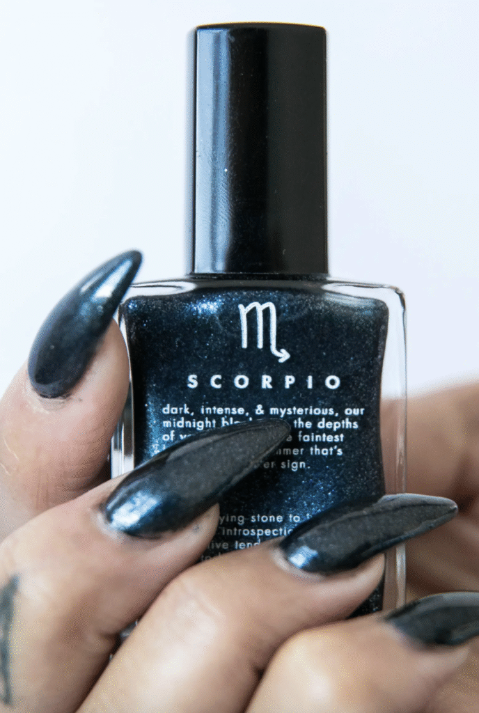 Crystal-infused nailpolish for Scorpio