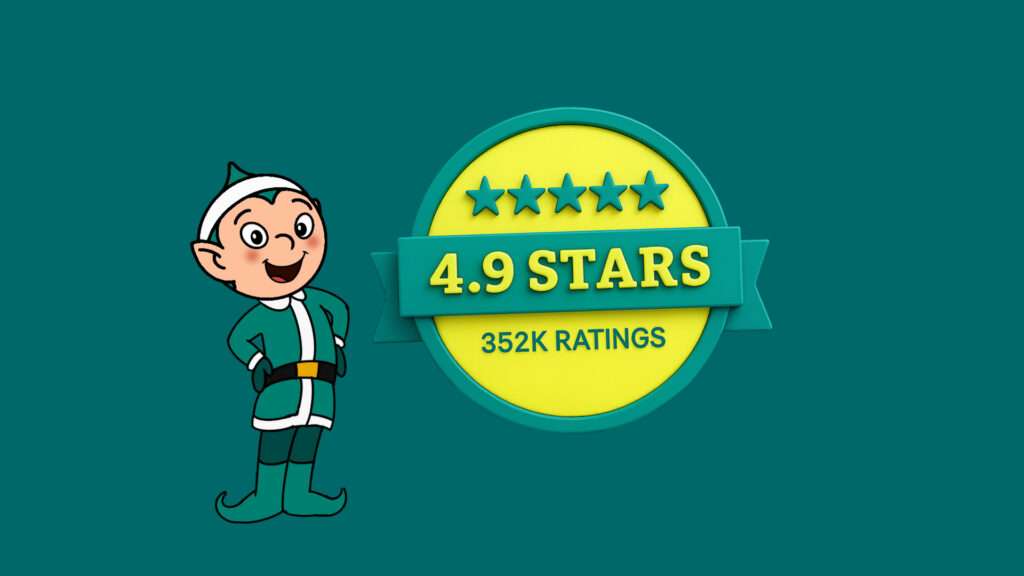 Elfster is trusted by our community and has 4.9 Stars with 352K ratings