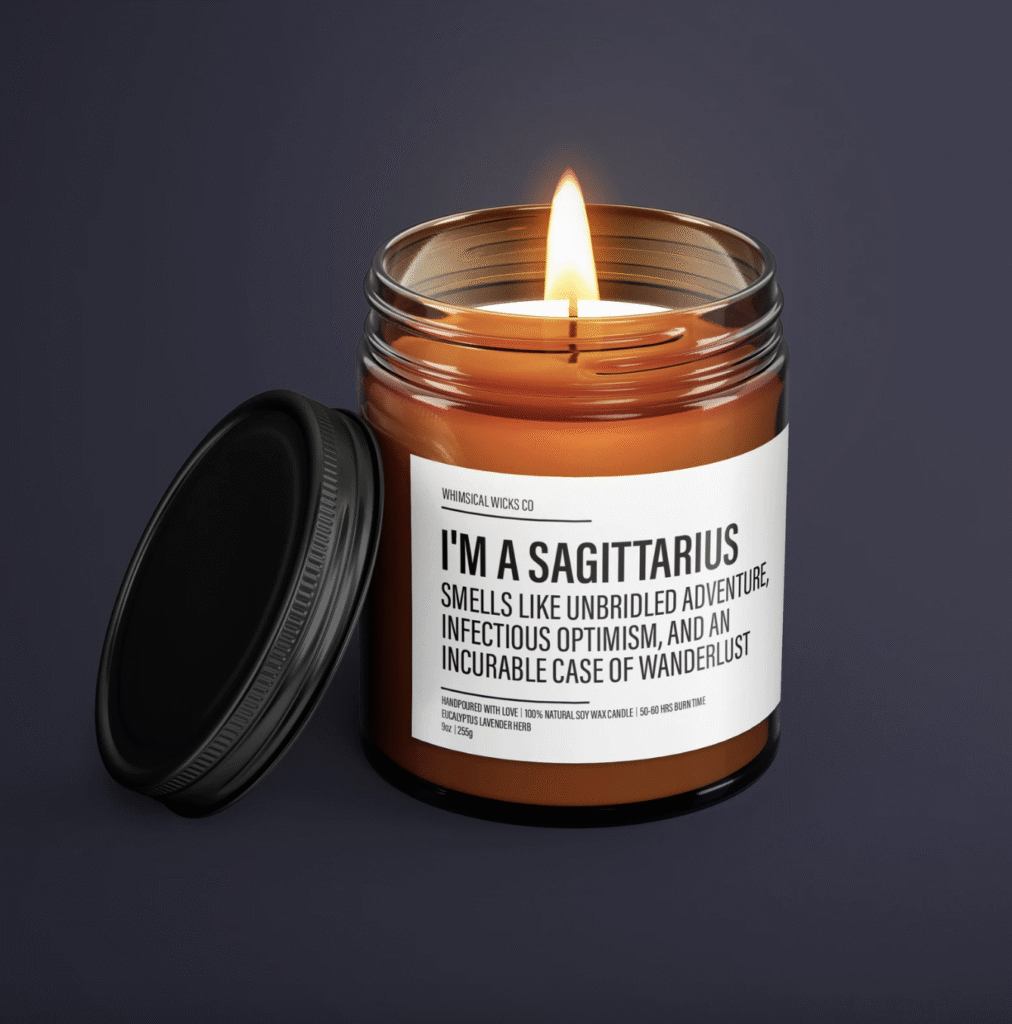 Sagittarius Funny Zodiac Candle