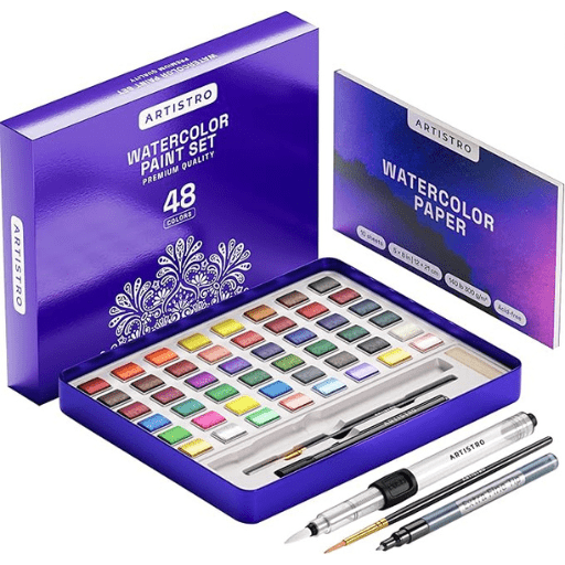 Watercolor set for artistic Pisces