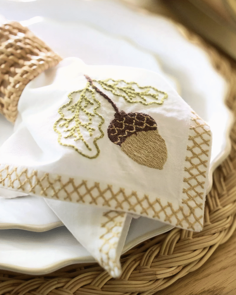 Serena & Lily Embroidered Icon Napkin