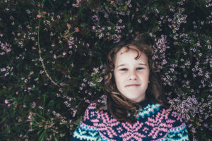 girl in flowers