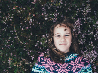 girl in flowers