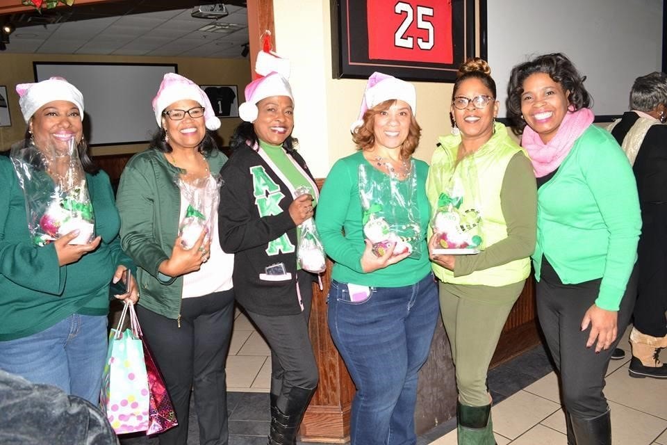 Secret Soror elves exchange sorority sister gifts for Alpha Kappa Alpha