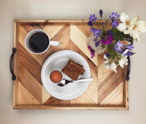 Breakfast in bed for Mother's Day.