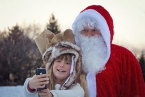 santa at party