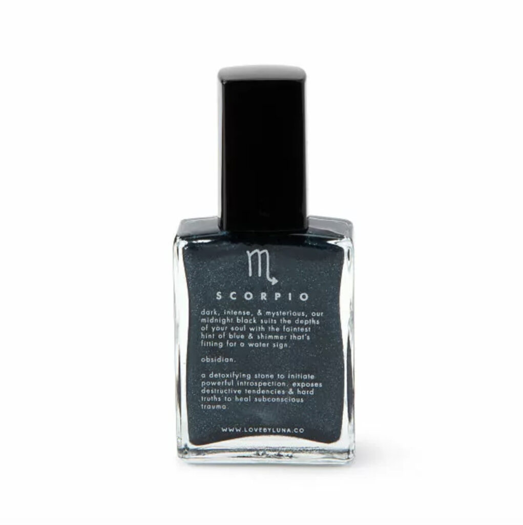 Crystal-infused nailpolish for Scorpio