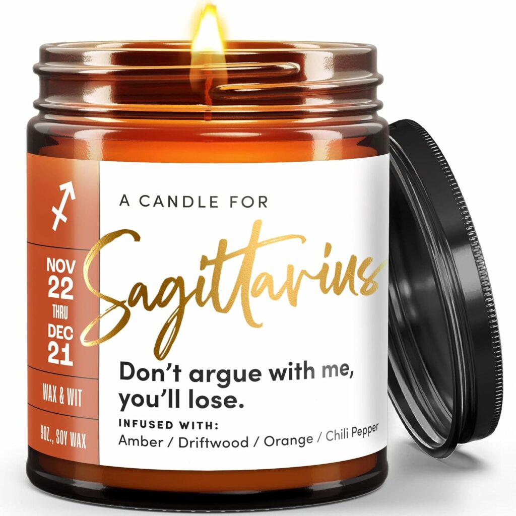 Funny Sagittarius candle