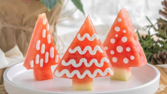 Watermelon treats for Christmas in July